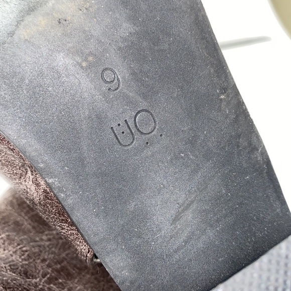 Urban outfitters heels chunky sling back leather brown size 9 - Picture 6 of 8